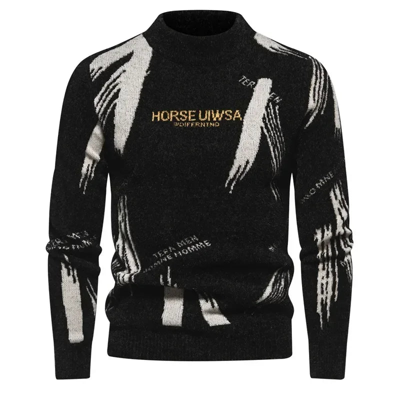 Men's New Imitation Mink Sweater Soft and Comfortable  Fashion Warm Knit Sweater